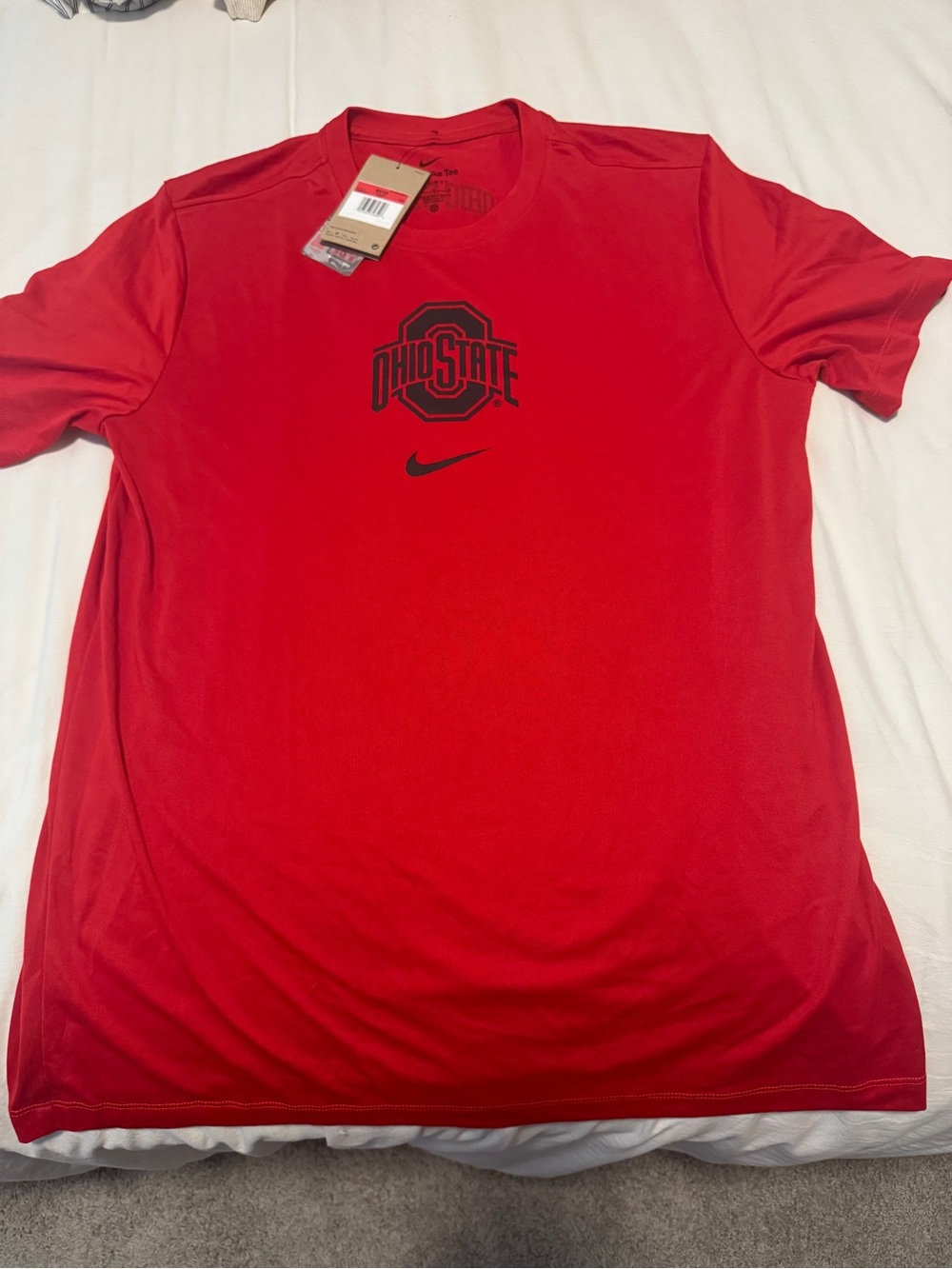 Nike Red Ohio State Logo Short Sleeve Tee